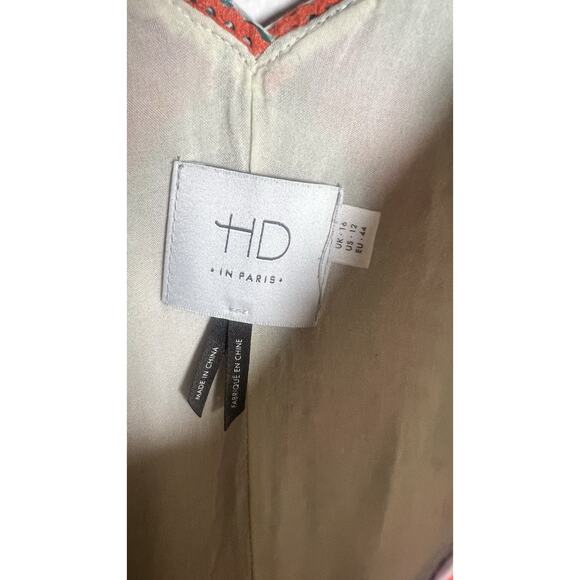 HD in Paris Anthropologie South Island Medallion Print Fit and Flare Dress Sz 12 - Picture 7 of 12